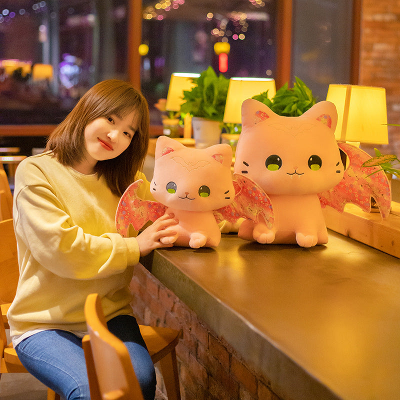 Luna & Solis the Kawaii Sakura Cats with Wings Plushies | ventumra