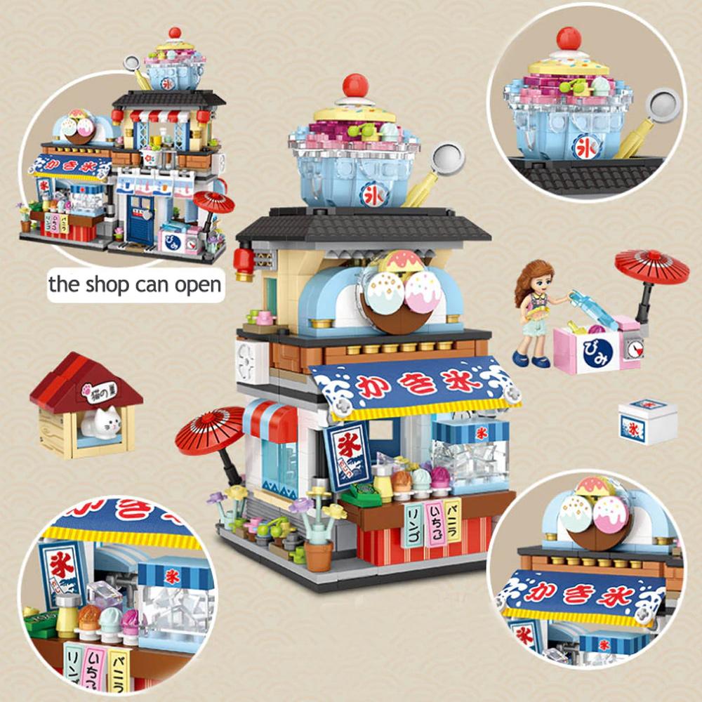 Micro Japanese Desserts Cafe Building Sets | ventumra