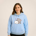 Pepper and Salt Cat Sharing Love Hoodie - Kawaiies - Adorable - Cute - Plushies - Plush - Kawaii