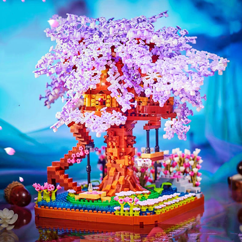 Purple Sakura Tree House Nano Building Set | ventumra