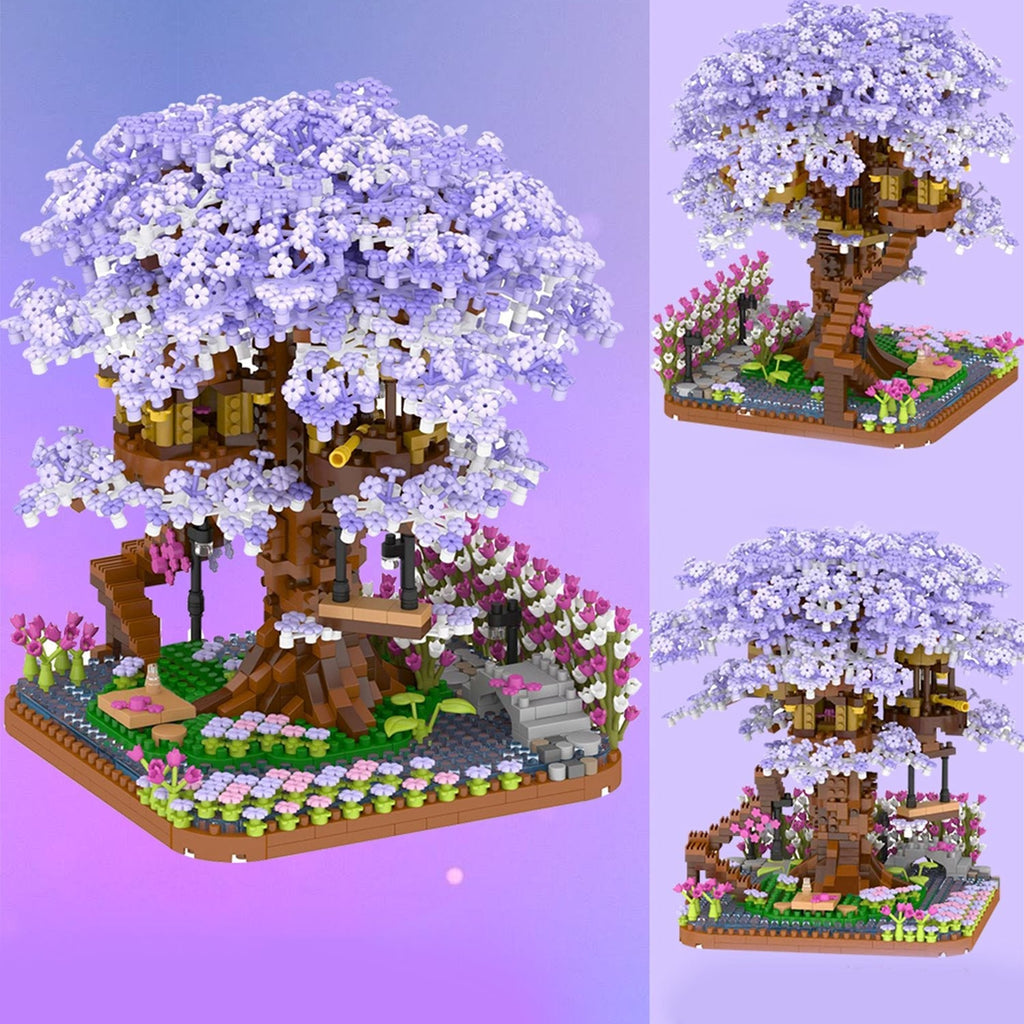 Purple Sakura Tree House Nano Building Set | ventumra
