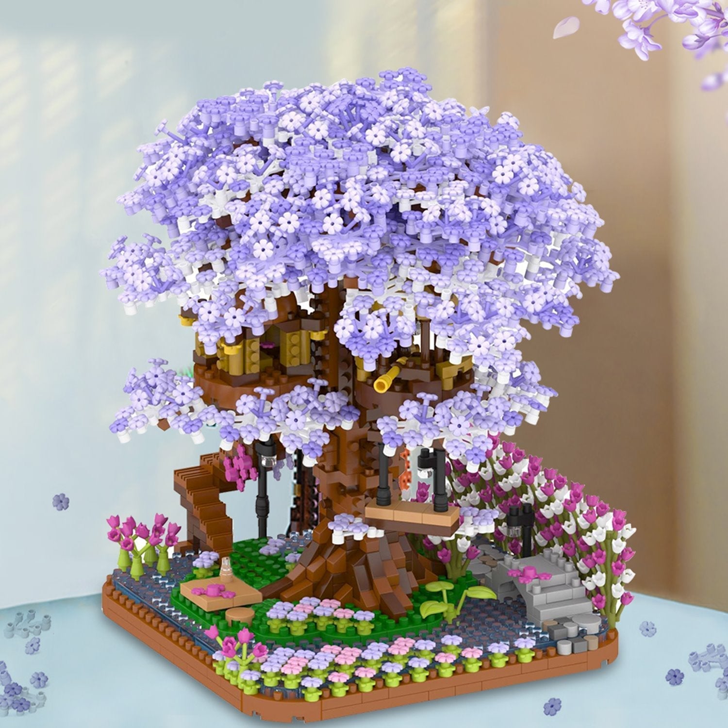 Purple Sakura Tree House Nano Building Set | ventumra