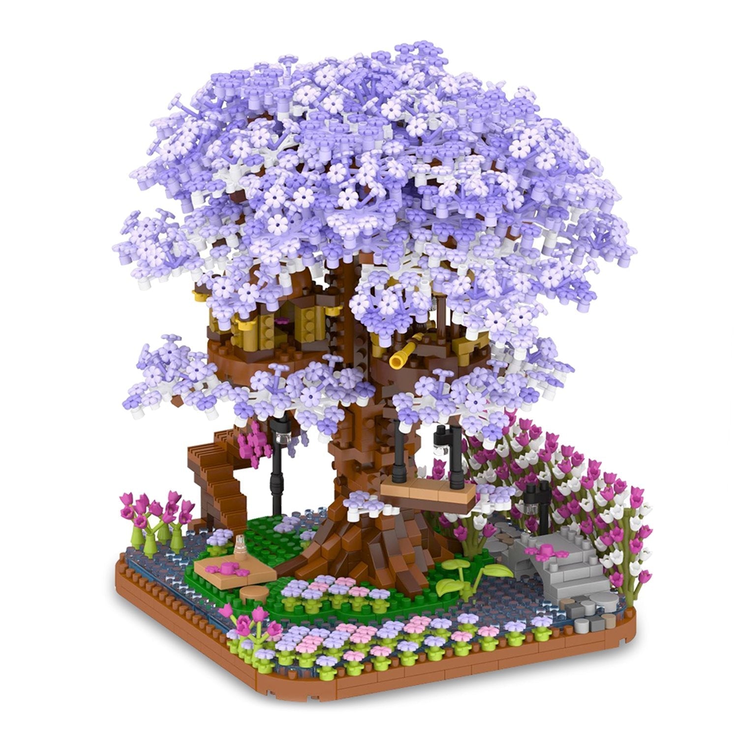 Purple Sakura Tree House Nano Building Set | ventumra