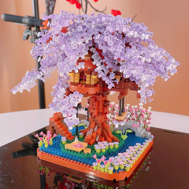 Purple Sakura Tree House Nano Building Set | ventumra