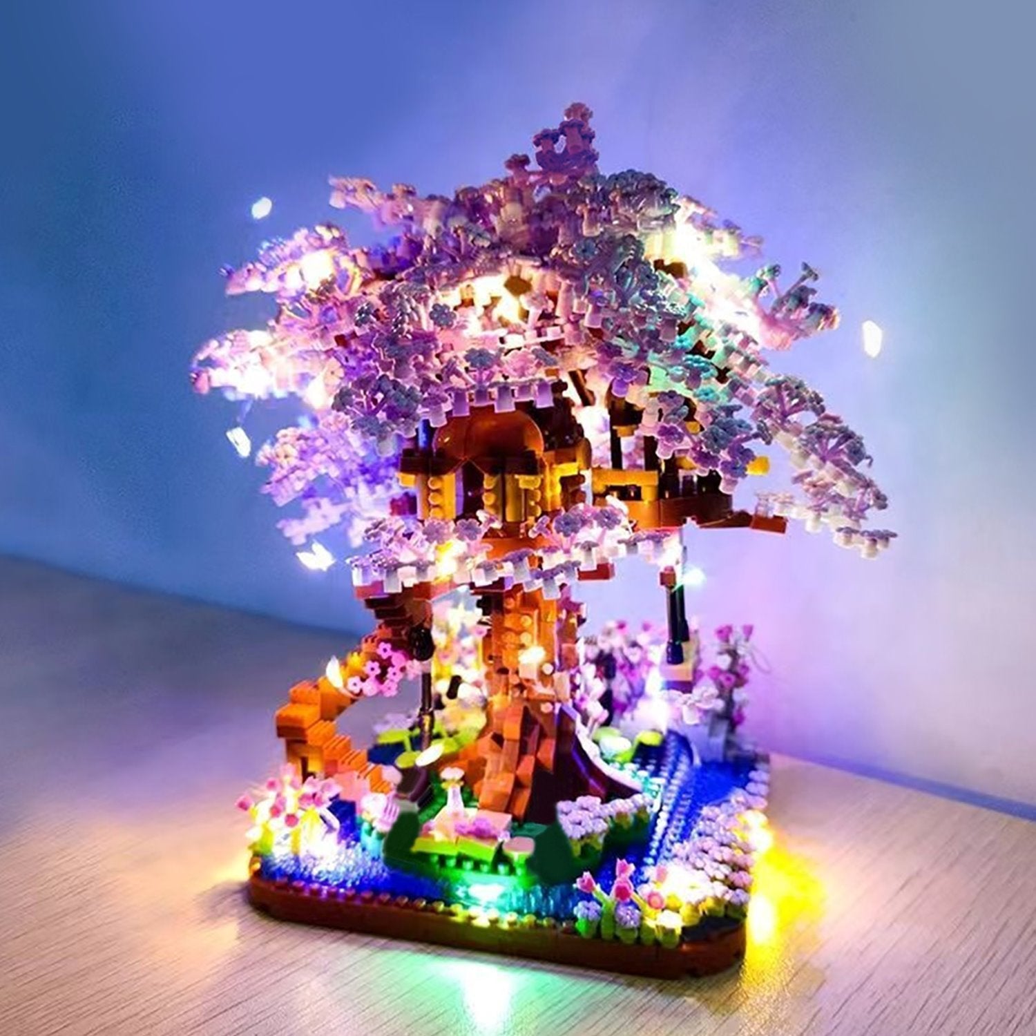 Purple Sakura Tree House Nano Building Set | ventumra