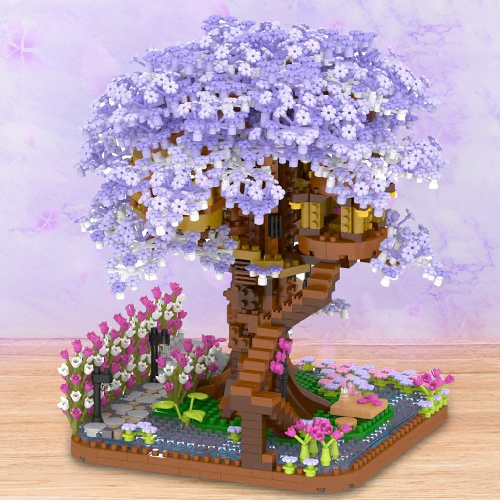 Purple Sakura Tree House Nano Building Set | ventumra