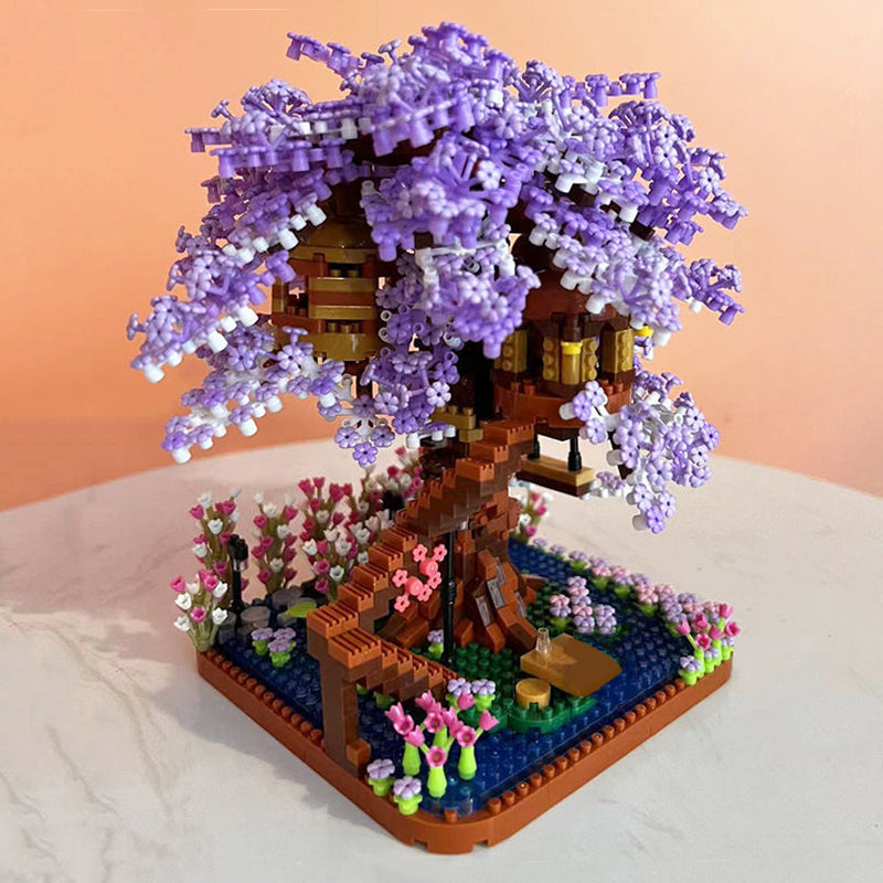Purple Sakura Tree House Nano Building Set | ventumra