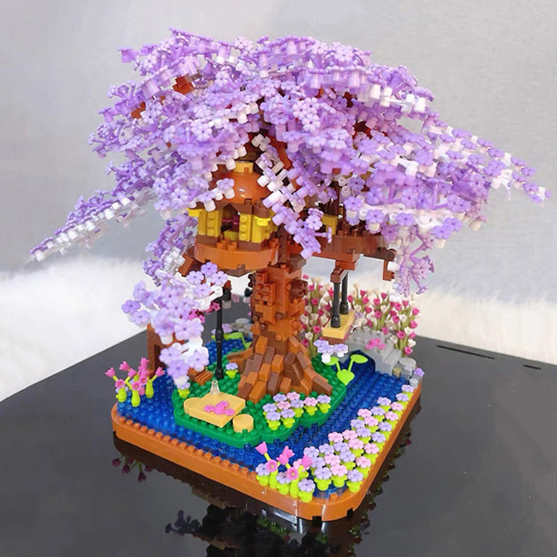 Purple Sakura Tree House Nano Building Set | ventumra