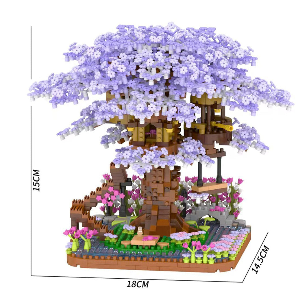 Purple Sakura Tree House Nano Building Set | ventumra