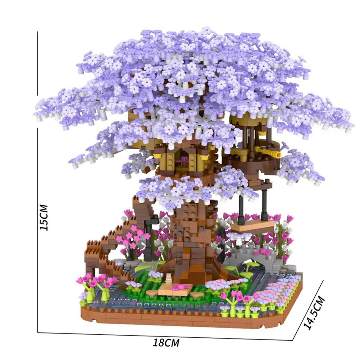 Purple Sakura Tree House Nano Building Set | ventumra