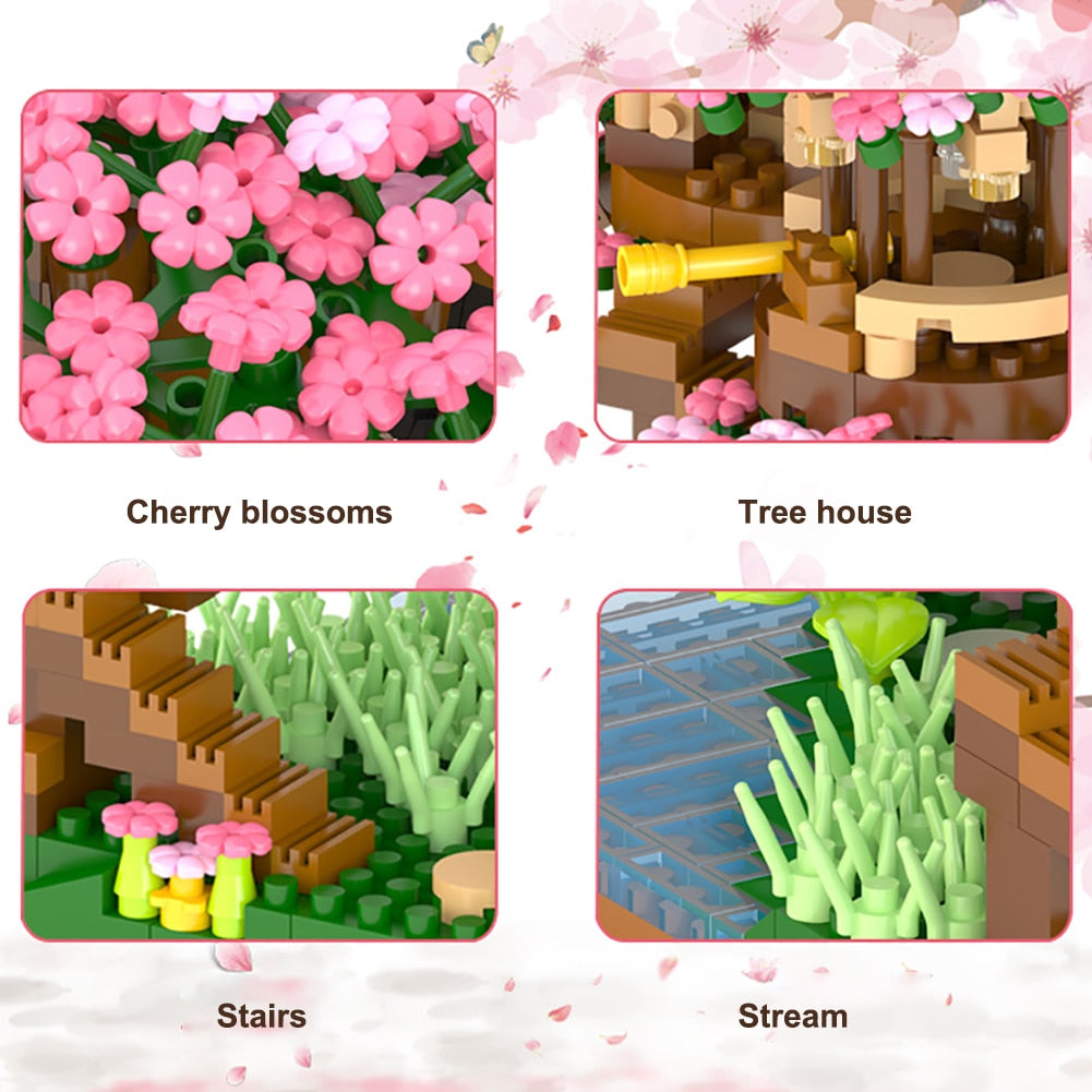 Sakura-kirsebærblomstertræhus nano-byggesæt | ventumra