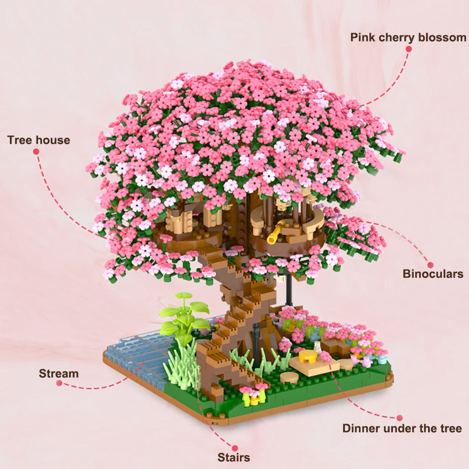 Sakura-kirsebærblomstertræhus nano-byggesæt | ventumra