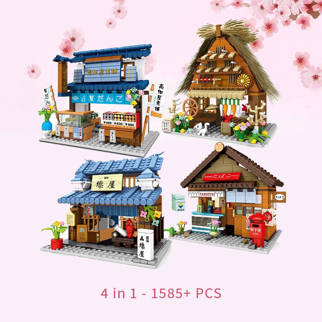 Shirakawa-go Dori Street Japanese Stores Building Sets - Limited Stock | ventumra