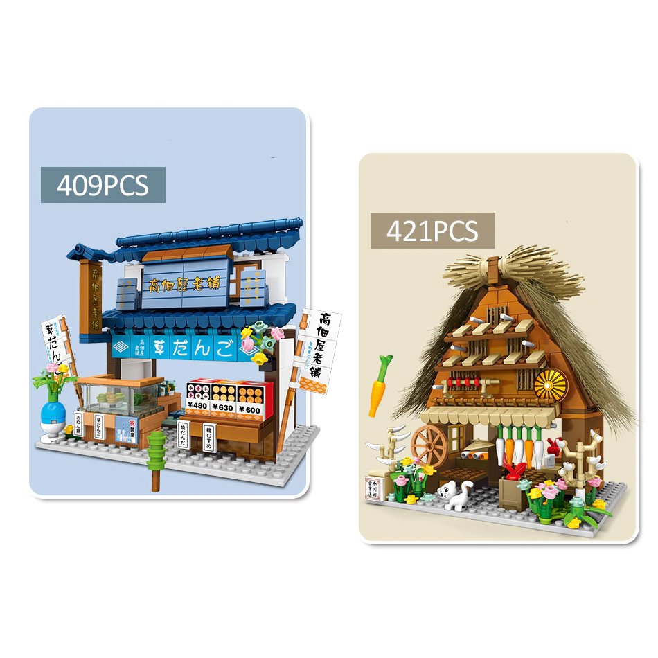 Shirakawa-go Dori Street Japanese Stores Building Sets - Limited Stock | ventumra