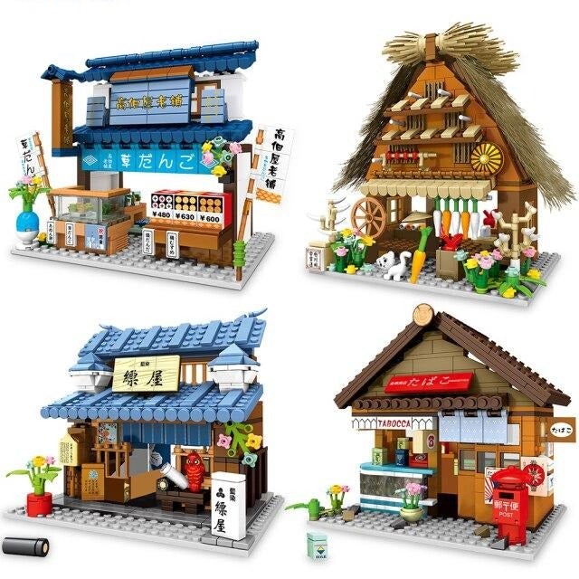 Shirakawa-go Dori Street Japanese Stores Building Sets - Limited Stock | ventumra