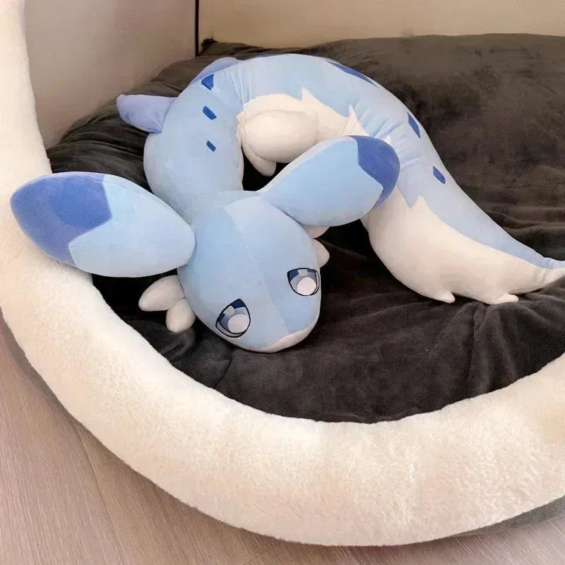 Peluche dragon bleu layette kawaii allongé Sofi | ventumra
