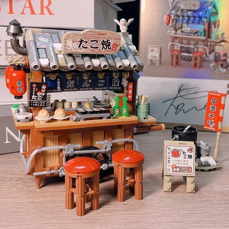 Takoyaki & Noodle Asian Street Stall Nano Building Blocks | ventumra