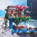 Waterfall Japanese House Sakura Tree Floating Island Nano Building Blocks | Limited Stock - Kawaiies - Adorable - Cute - Plushies - Plush - Kawaii