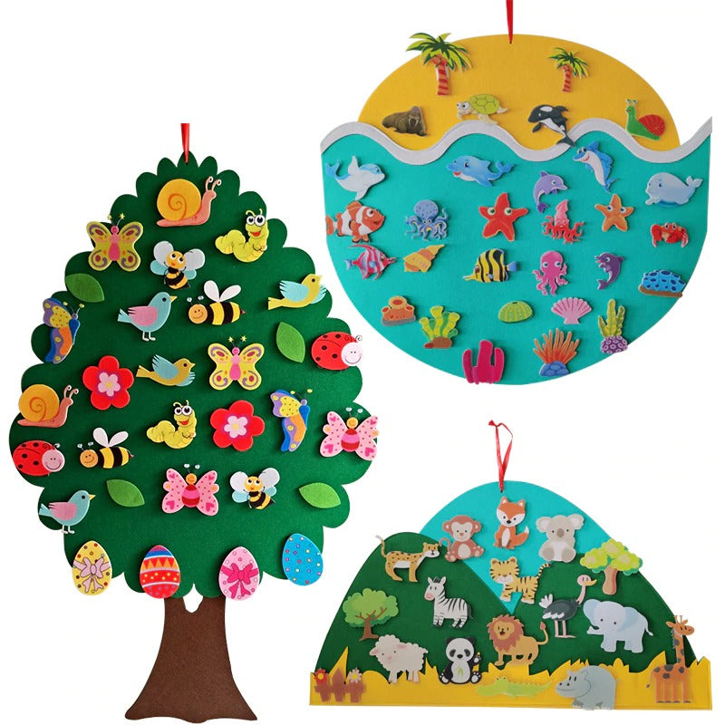 Interactive Felt Animal Decoration for Children — Creative Play