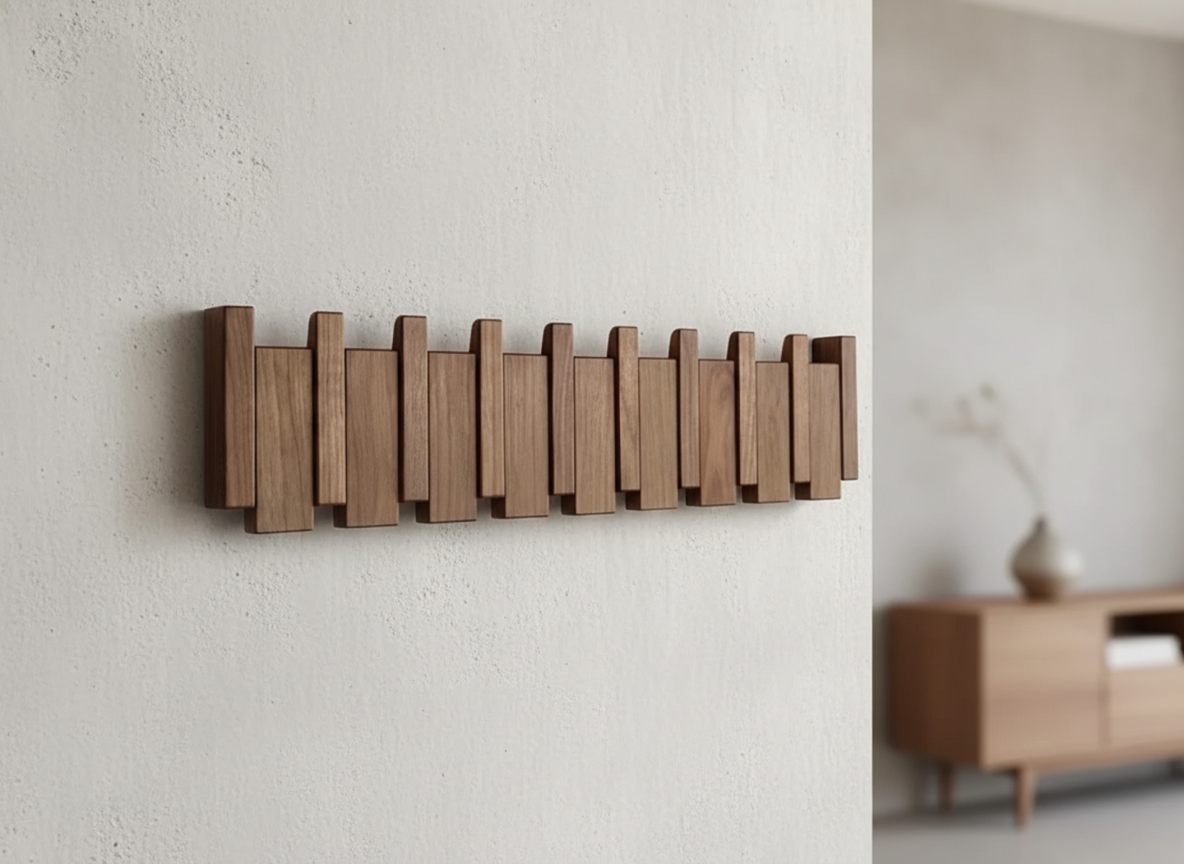 Kleshenger HarmonyCoat – Creative Wooden Coat Rack for Hall and Entrance | ventumra