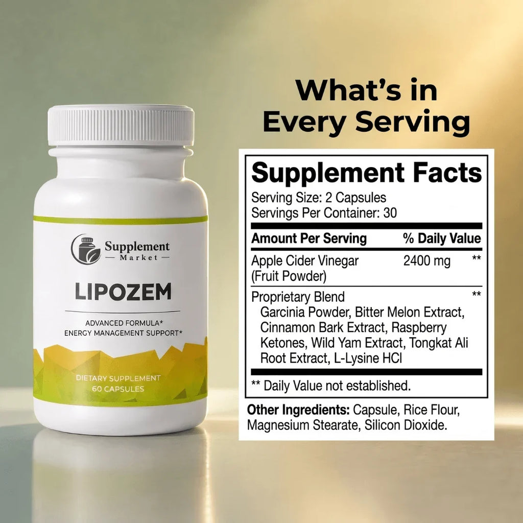 Lipozem Advanced Formula: 7-in-1 Magnesium Complex for Sleep, Energy & Muscle Recovery