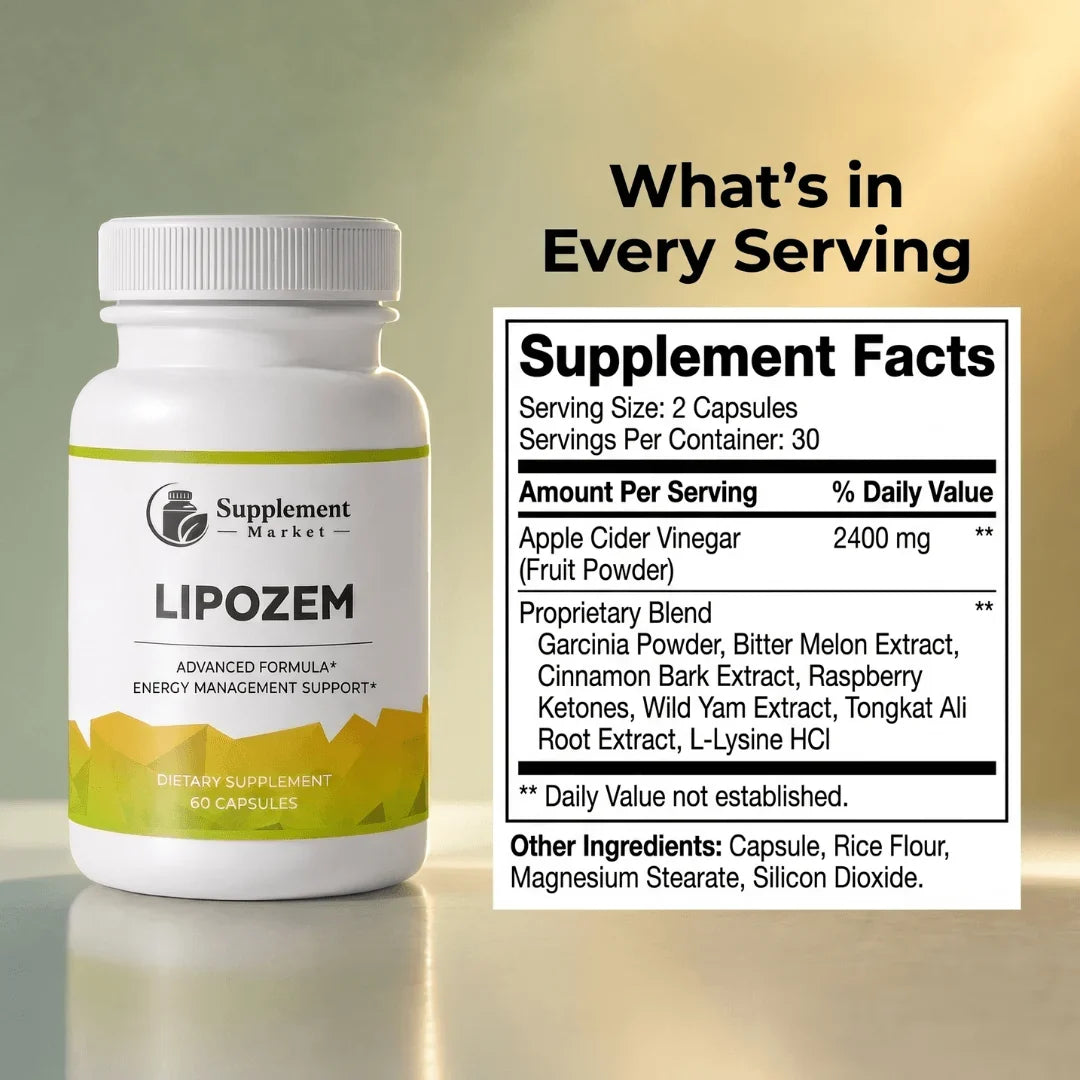 Lipozem Advanced Formula: 7-in-1 Magnesium Complex for Sleep, Energy & Muscle Recovery