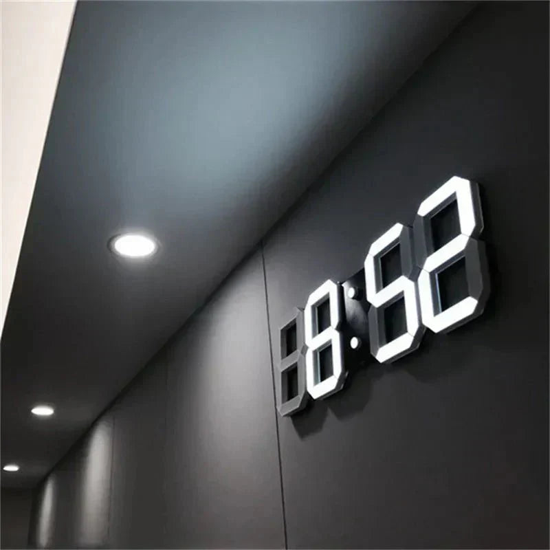 LumiSync 3D LED Wall Clock – Modern Digital Clock with Dimmable Lighting | ventumra