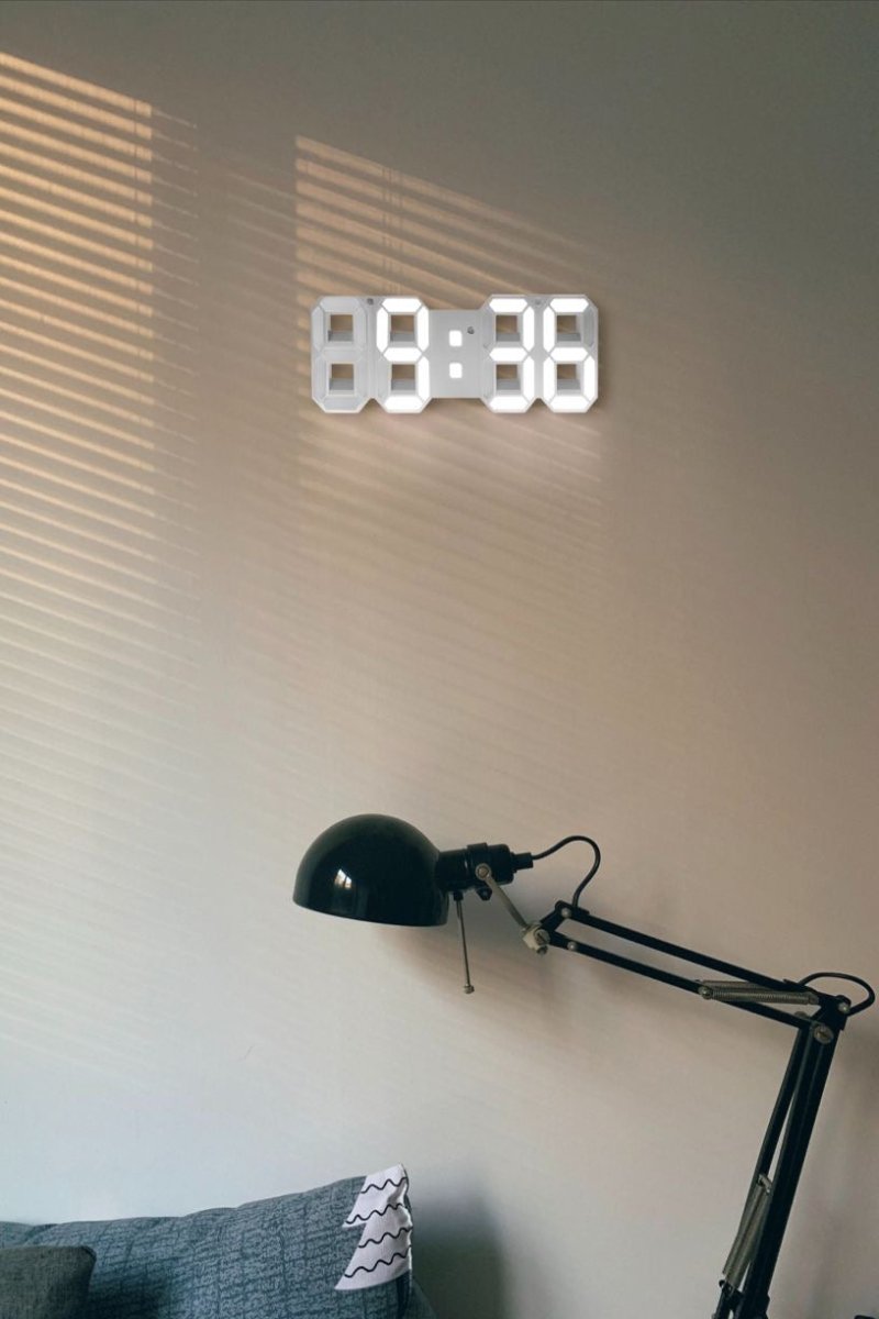 LumiSync 3D LED Wall Clock – Modern Digital Clock with Dimmable Lighting | ventumra