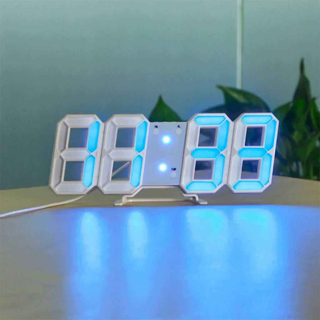 LumiSync 3D LED Wall Clock – Modern Digital Clock with Dimmable Lighting | ventumra