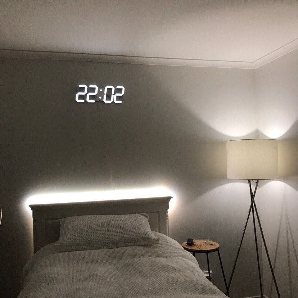 LumiSync 3D LED Wall Clock – Modern Digital Clock with Dimmable Lighting | ventumra