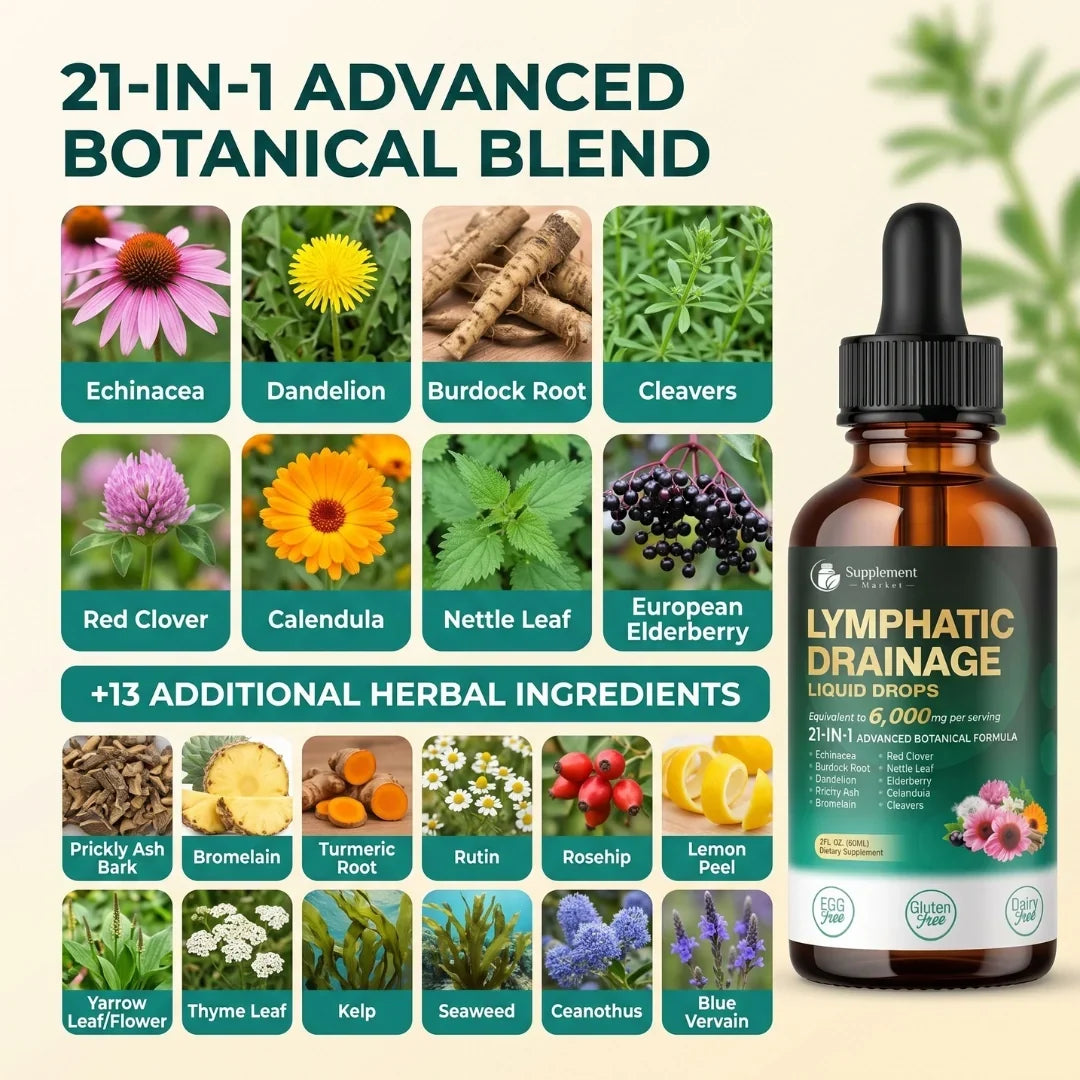 21-in-1 Lymphatic Support Drops: Advanced Detox & Immune Wellness