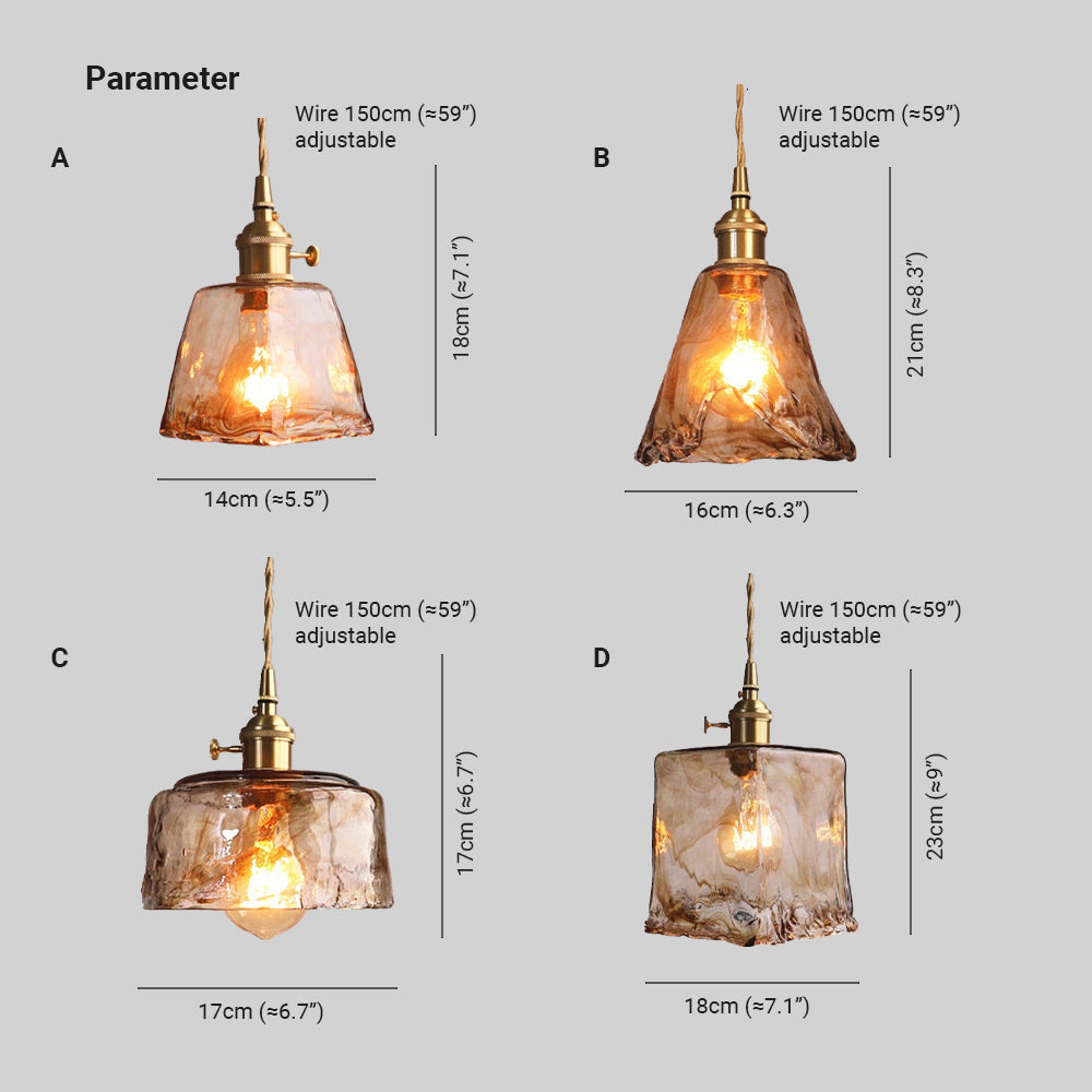 Zina Pendant Light Glass&Brass | ventumra