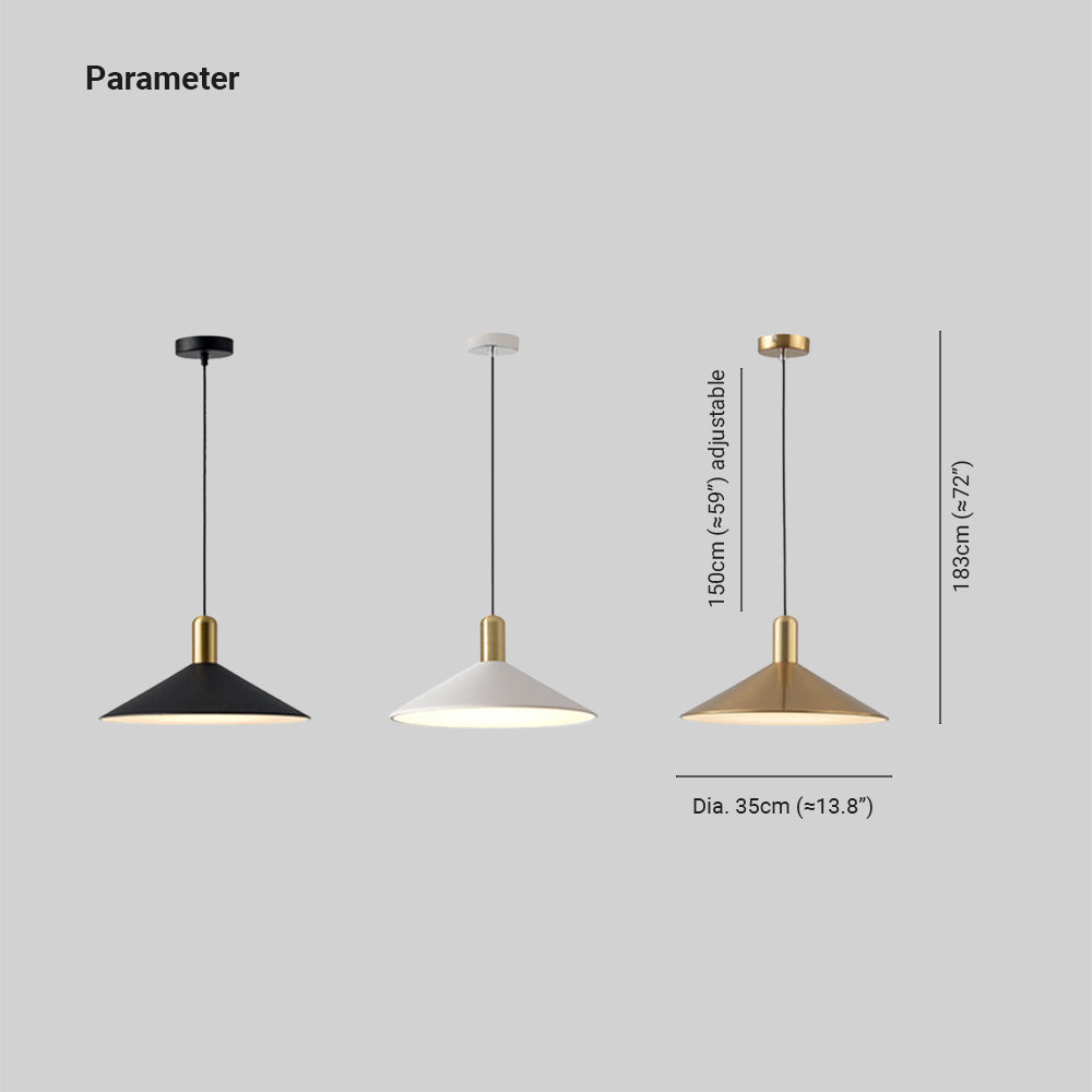 Aria Vintage Umbrella Monochrome Pendant Light | ventumra