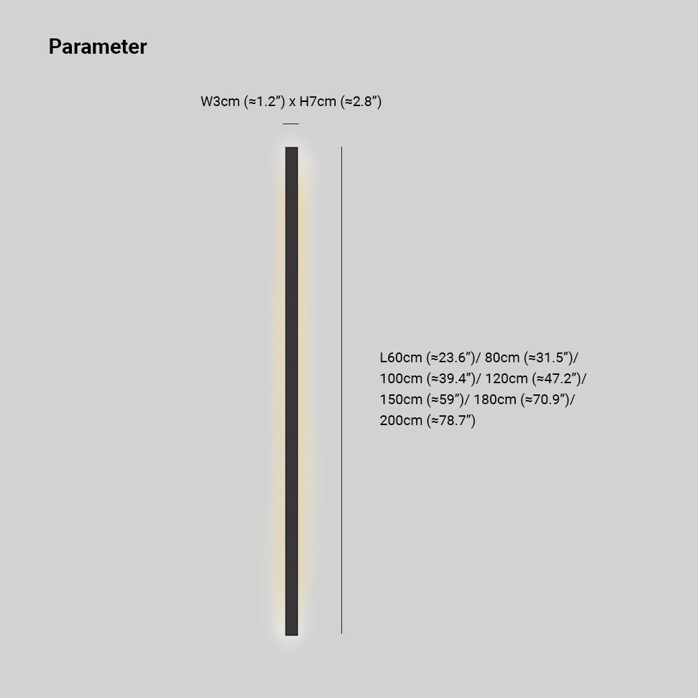 Liora Modern Slim Linear Black LED Wall Lamp | ventumra