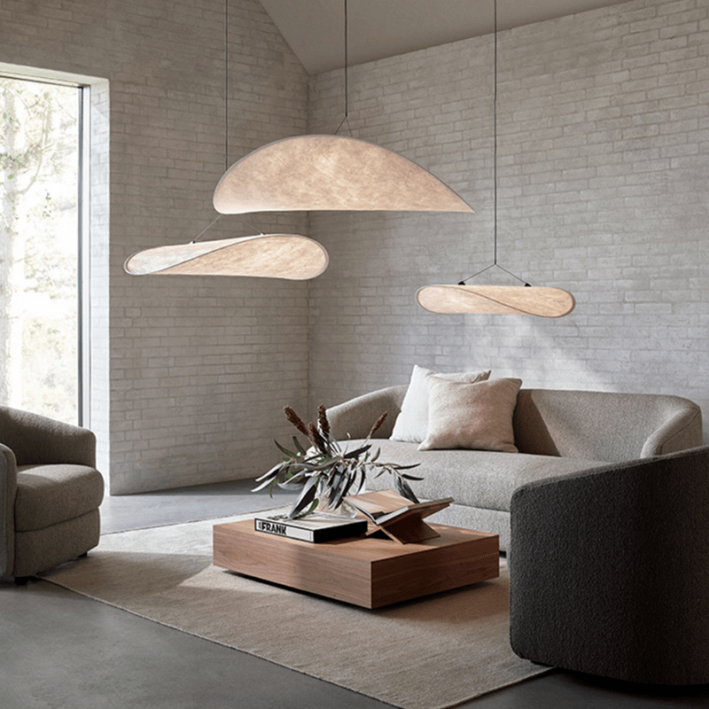 Arashi Japandi Silk Pendant Ceiling Light Chandelier