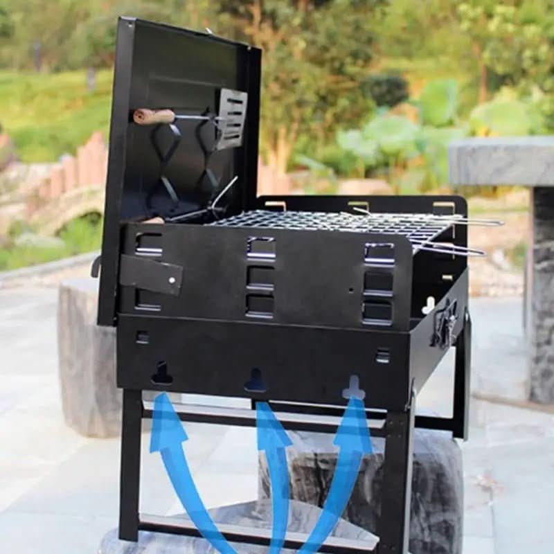 TrailPeak Fold Grill — sammenklappelig bærbar stålgrill til hjem og have