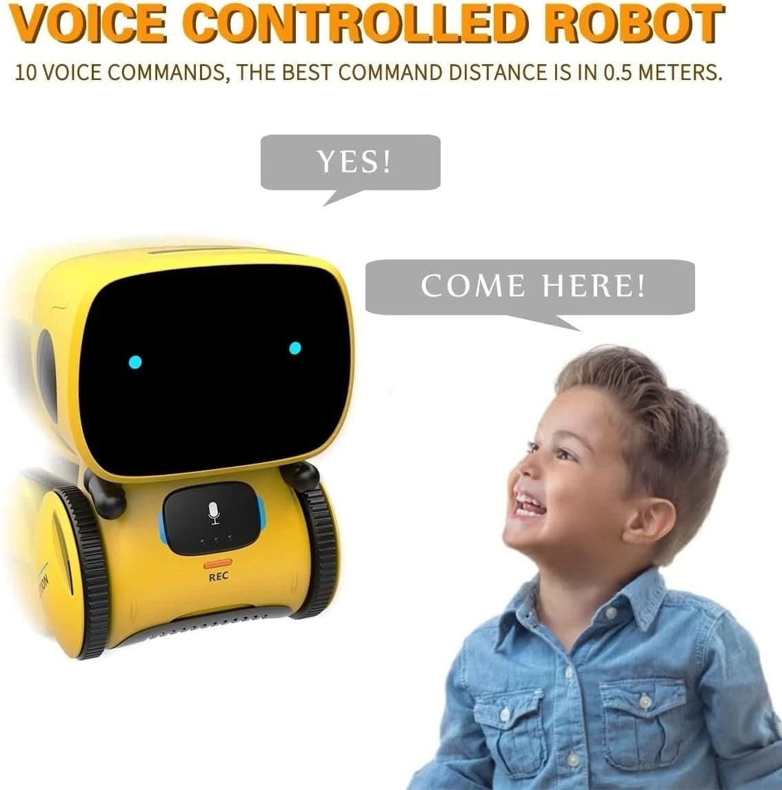 PulseBot Mini táncoló robot — interaktív hang- és hangvezérlési funkciók
