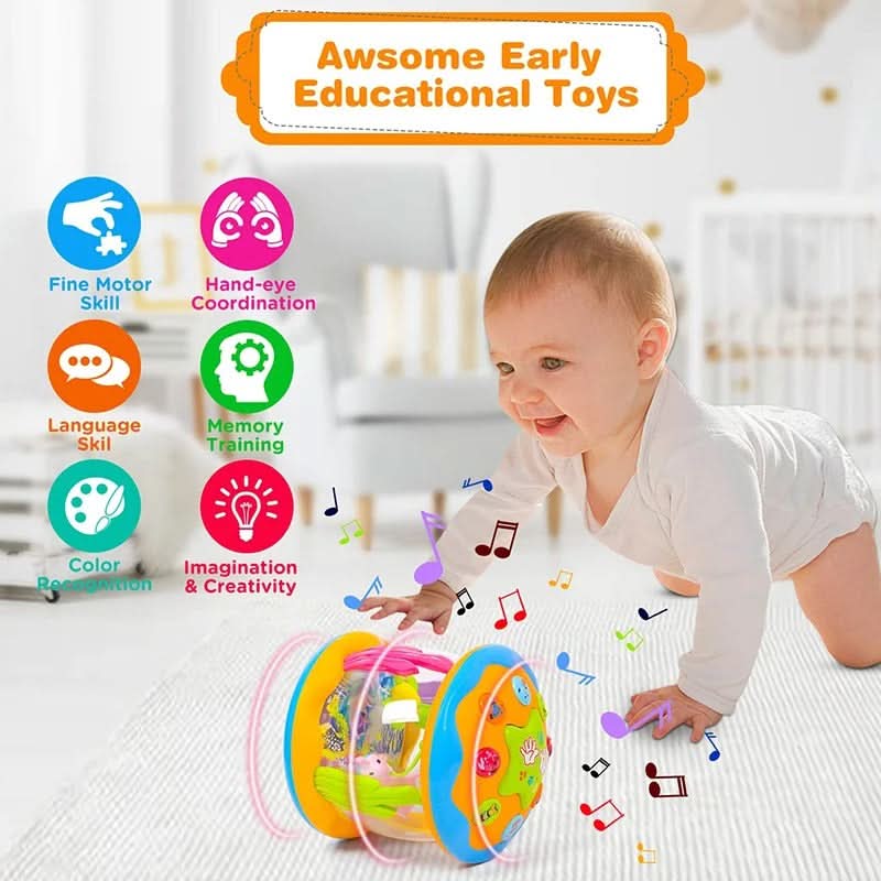 WhirlTone Musical Twirling Toy — Rotating Ocean Lights, Soft Tunes