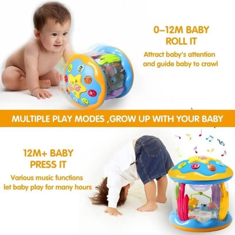 WhirlTone Musical Twirling Toy — Rotating Ocean Lights, Soft Tunes