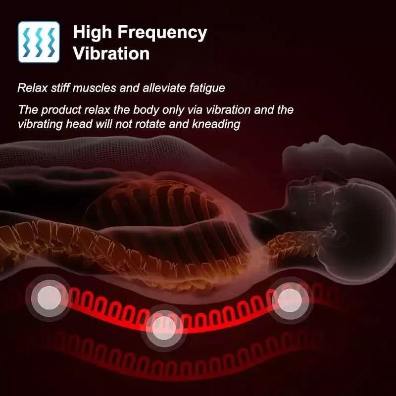 CalmCushion Electric Back Massage Cushion — Corded Vibration & Heat Function