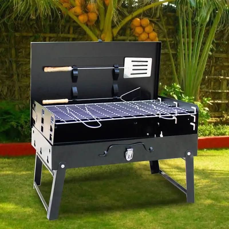 TrailPeak Fold Grill — sammenklappelig bærbar stålgrill til hjem og have