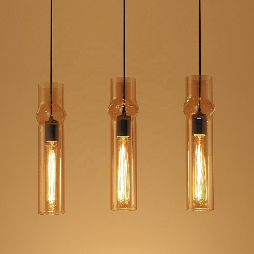 LumaNova Smoke Gray Glass Pendant Lights for Modern Rooms