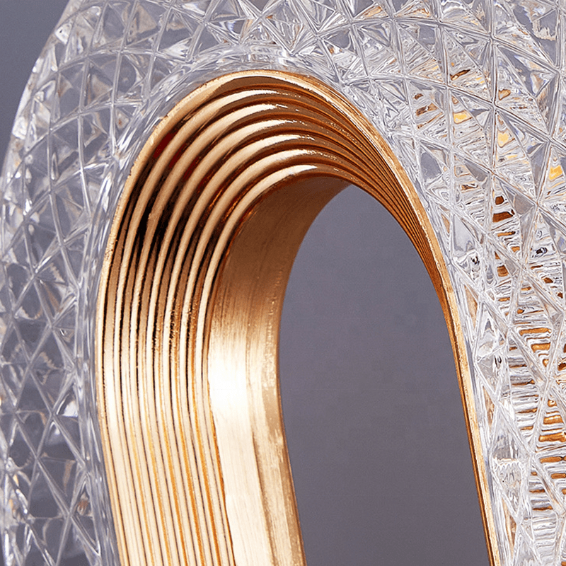 ElaraLux Oval LED Ceiling Pendant Light In Golden Finish