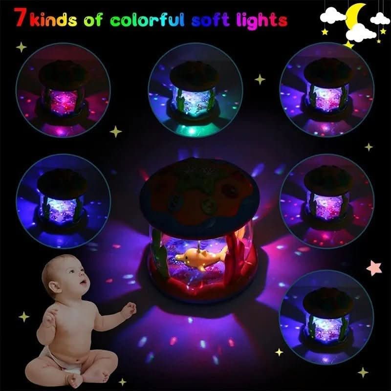 WhirlTone Musical Twirling Toy — Rotating Ocean Lights, Soft Tunes