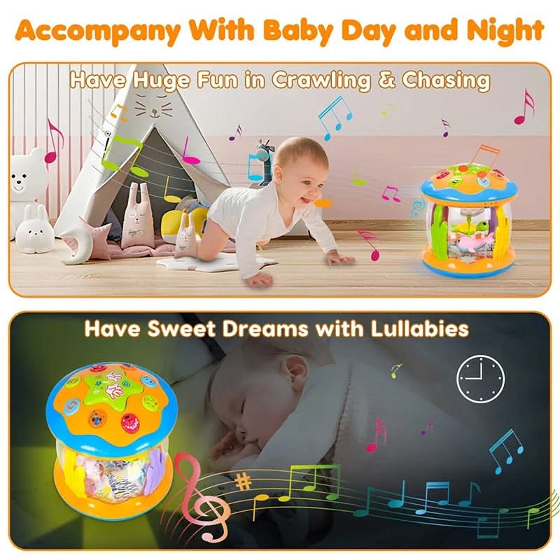 WhirlTone Musical Twirling Toy — Rotating Ocean Lights, Soft Tunes