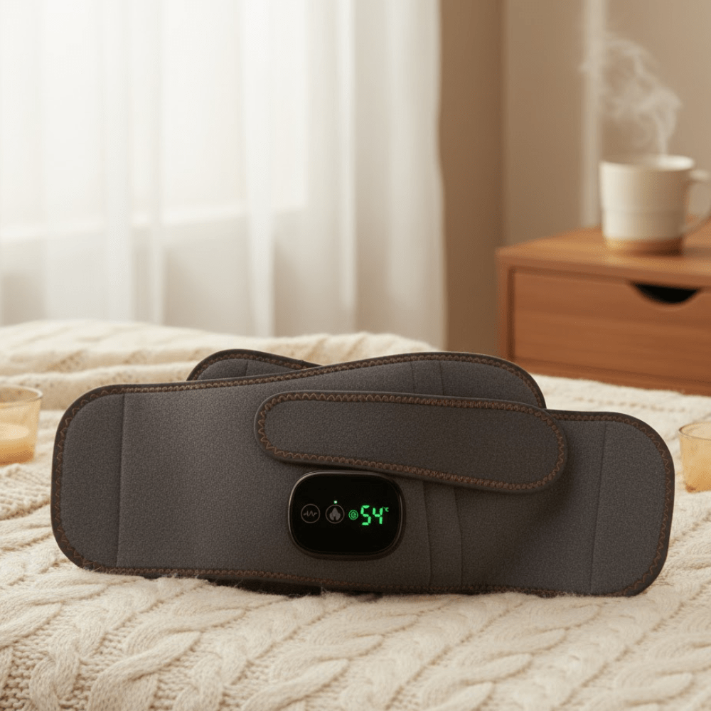 VitaSpine opvarmet massager med rødt lys — rytmisk pulsering, målrettet infrarød varme