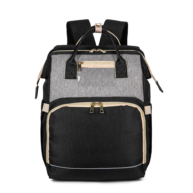 Convertible Baby Nappy Backpack with Foldable Bassinet – Waterproof Multi-Pocket Design | ventumra