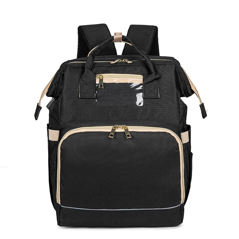Convertible Baby Nappy Backpack with Foldable Bassinet – Waterproof Multi-Pocket Design | ventumra