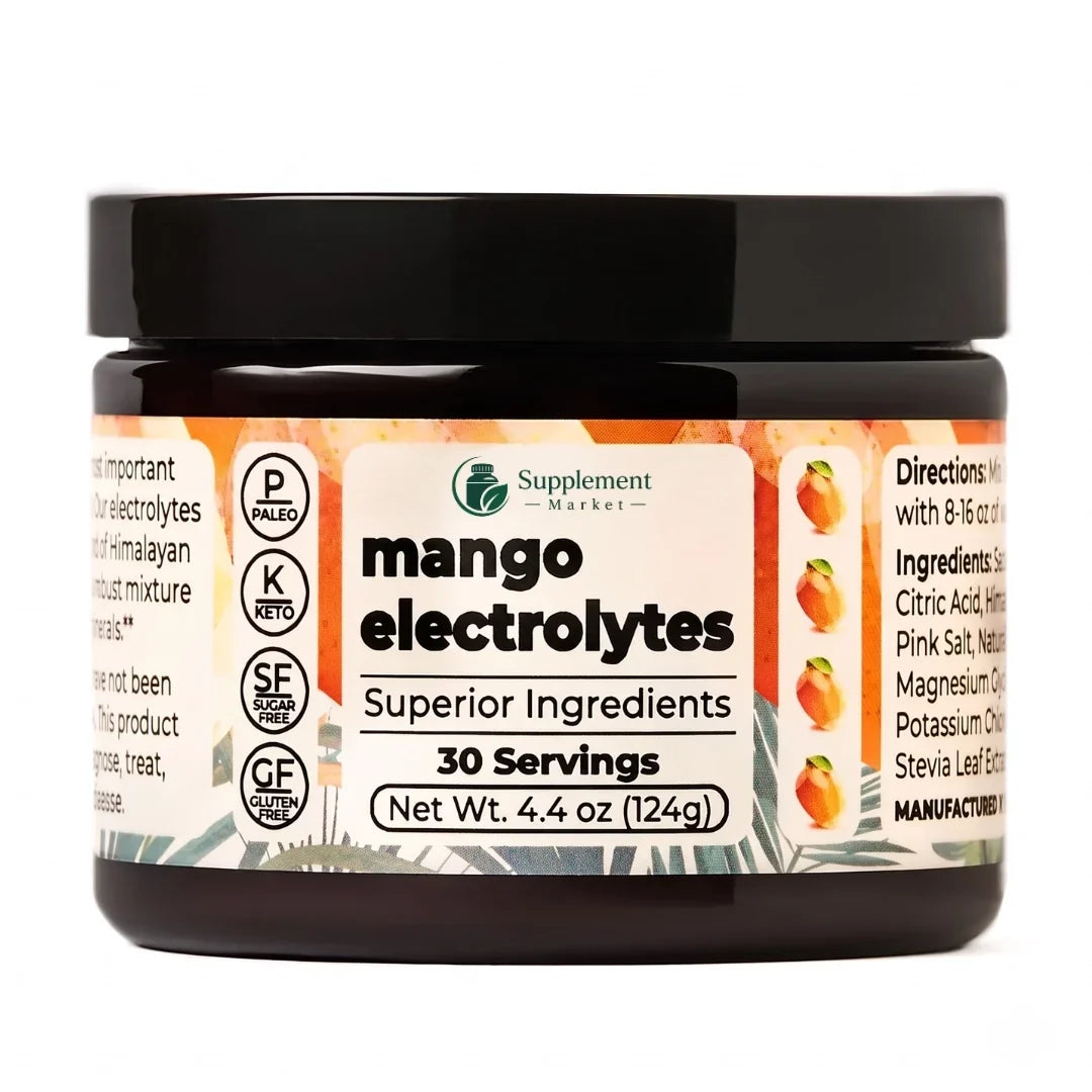 Mango-elektrolyyttijauhe: sokeriton Himalajan suola ja nopea nesteytys