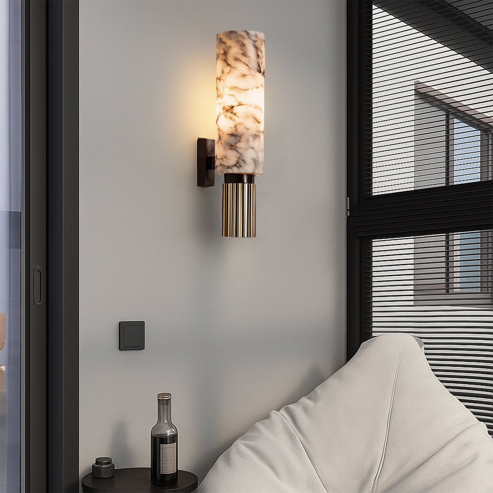 Alabaster Brass Wall Sconce | Ventumra